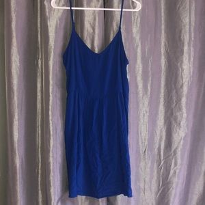 Simple blue tank dress